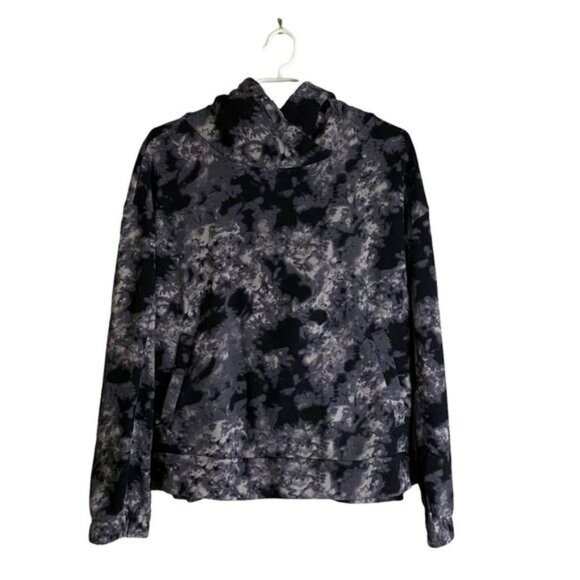 Shambhala Women's Gray Floral Print Cozy Hoodie - Picture 1 of 10